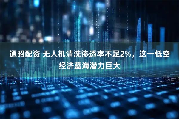 通昭配资 无人机清洗渗透率不足2%,这一低空经济蓝海潜力巨大